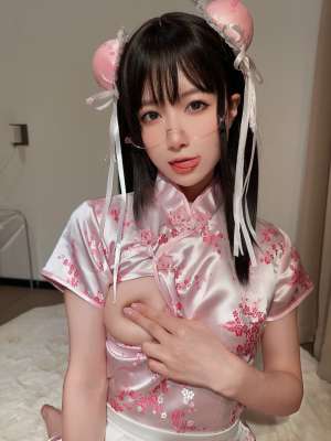 布丁大法 - 粉彩中华娘，手机距离屁股只有十五厘米